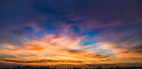 Fototapeta na wymiar Red Clouds, Beautiful Sunset, Amazing Clouds