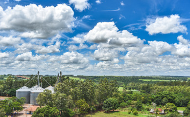 Beautiful Summer Clouds, Sunny day in the Countryside,  Beautiful Clouds