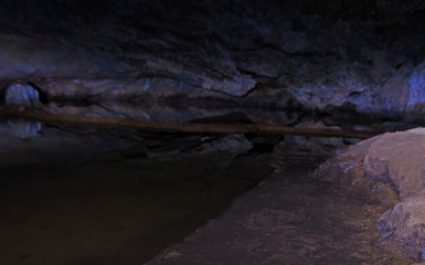 Obraz na płótnie Canvas Hall of the lovers (Salao dos namorados), interior of the Angelica cave, one of the terra ronca caves complex, Goias, Brazil