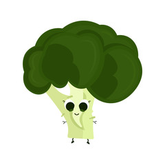 Isolated broccoli cartoon