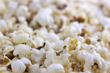 Close-up of some cooked popcorn