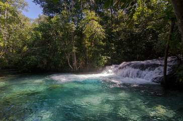 Naklejka premium The Formiga River (Rio Formiga), with its clear, turquoise water, perfect for swimming and snorkelling. One of Jalapao attractions.