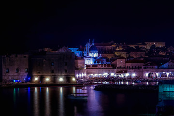 Fototapeta na wymiar Nightfall Over Dubrovnik