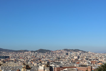 Fototapeta na wymiar View of Barcelona on a sunny day, Spain