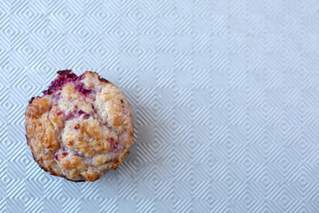 Fresh and warm homemade muffin ready to eat