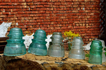 Vintage glass insulators