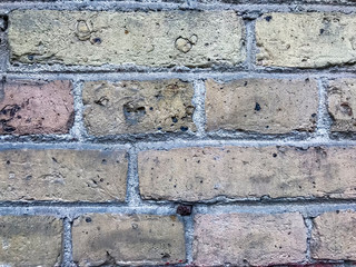Fragment of an old brick wall. Background, brick texture