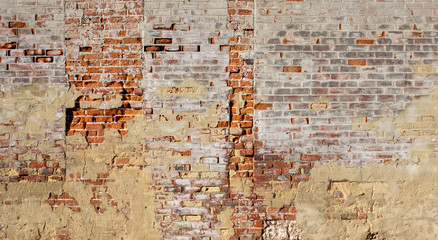 Old brick wall starting to crumble