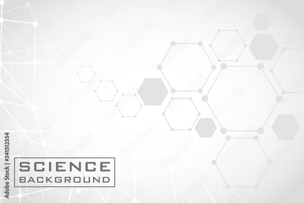 Wall mural gray science background with lines structures