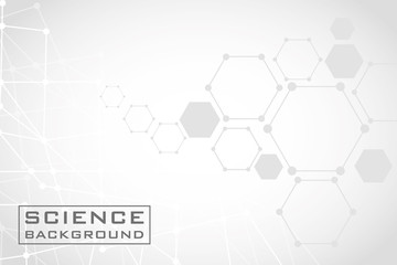 gray science background with lines structures