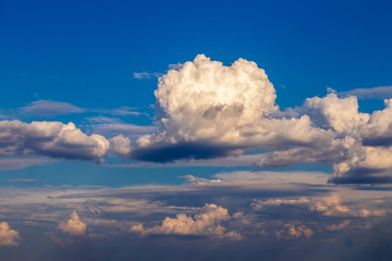 Landscape cloudy blue sky afternoon.