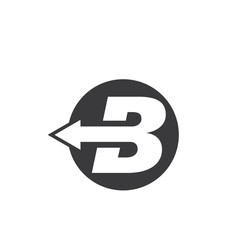 B Letter arrow  logo  Icon  Vector Illustration © sangidan