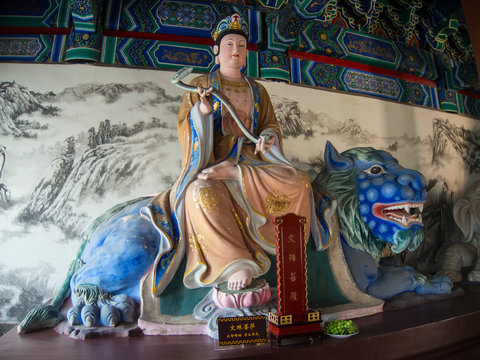 Buddha statue in Nanshan tourist attraction, in China