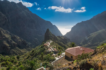 Fototapeta na wymiar Masca, Teno Mountains. Tenerife, Canary Islands, popular travel destination in Spain