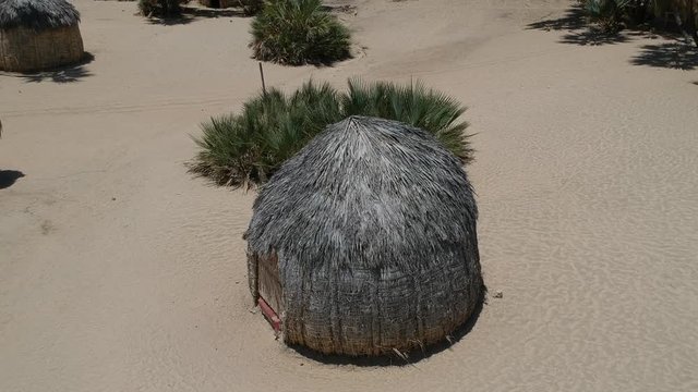 Traditional huts and buildings of the Turkana people or Lake Turkana, Northern Kenya
