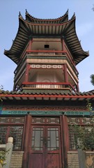 Temple in Yuhuangding Park (Yao Chi), in downtown Yantai, China