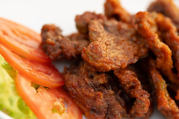 Deep fried minced shrimp paste served with dipping