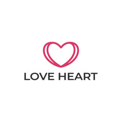 Design a logo template for your business, Modern and line style, Abstract love heart vector or medical