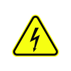 High voltage sign. Vector illustration