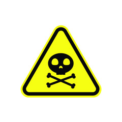 Radiation warning sign. Vector illustration