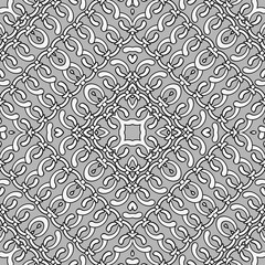 Ornamental knots vector seamless pattern. Knotted geometric background. Repeat patterned tribal ethnic backdrop. Modern intricate ornaments. Beautiful trendy textured design. Endless ornate texture