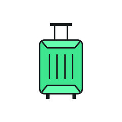 Icon best luggage vector simple , illustration business pack tourism summer travel transport element isolated briefcase concept best icon outline fashion
