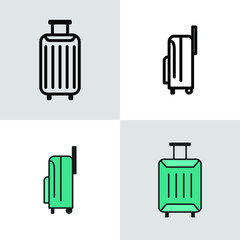 Icon best luggage vector simple , illustration business pack tourism summer travel transport element isolated briefcase concept best icon outline fashion
