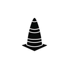 Fototapeta premium Icon traffice cone best vector illustration , template business construct transportation symbol safety , warning work attention stop element solid company , security background 