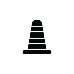 Icon traffice cone best vector illustration , template business construct transportation symbol safety , warning work attention stop element solid company , security background
