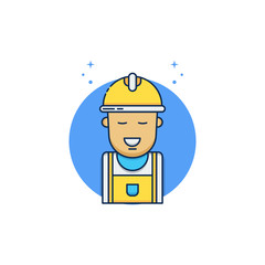 Flat Illustration Vector Graphic of International Labor Day Design Avatar Man Worker. Perfect for Greeting Card, Invitation Card, Poster, Banner, Icon, etc.