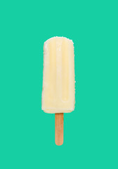 milk shake popsicle on a green background