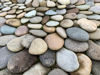 Background from multi-colored stones of different shapes