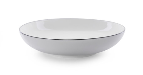 empty plate on white background