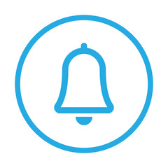 Bell icon vector. Notification symbol.