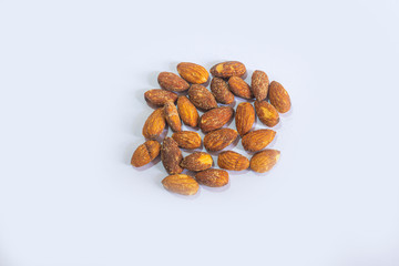 Breakfast, almond cookies, milk, ready to eat in the morning