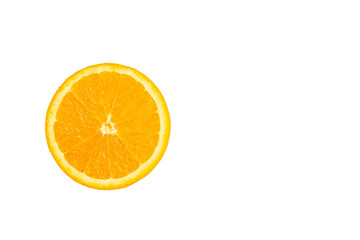orange slice, clipping path, isolated on white background full depth of field