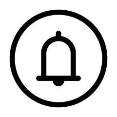 Bell icon vector. Notification symbol.