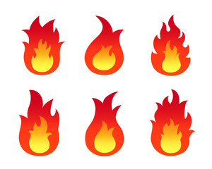 炎のベクターイラストセット/複数