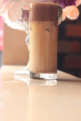 coffee in a glass