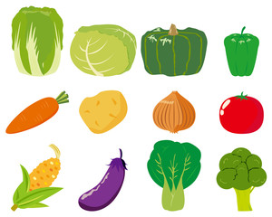 野菜　ピーマン　キャベツ　人参　南瓜　　