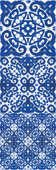 Ethnic ceramic tiles in portuguese azulejo.