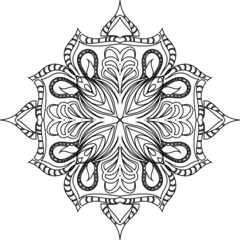 Mandalas for coloring book. Decorative round ornaments.Unusual flower shape. Oriental vector.