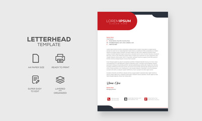 Abstract letterhead design for business project