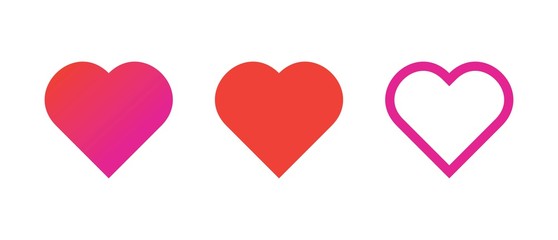 Heart icons, concept of love