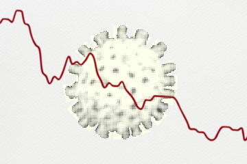 Global economic impact due to coronavirus pandemic background