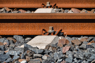 Rostige Eisenbahnschienen