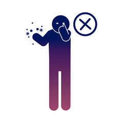 coronavirus covid 19, avoid touching your eyes, health pictogram, gradient style icon