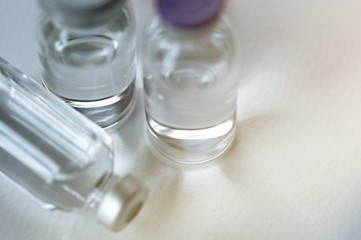 Medicine in vials , ready for vaccine injection , Cancer Treatment , Pain Treatment and can also be abused for an illegal use, healthcare and medical concept vaccination.