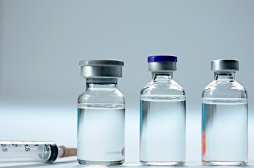 Medicine in vials , ready for vaccine injection , Cancer Treatment , Pain Treatment and can also be...