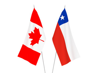 Chile and Canada flags